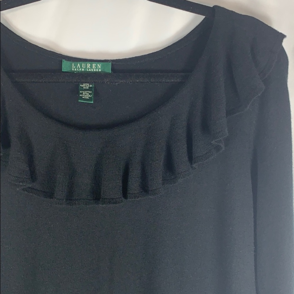 Ralph Lauren Ruffle-Neck Sweater - Picture 2 of 6
